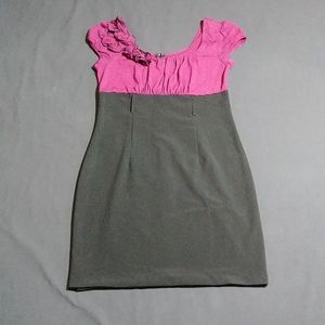 iZBYER Striped Pink & Black Dress